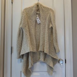 Anthropologie Cream Cardigan in luxe fabric- NWT/Medium